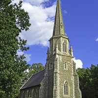 Buy canvas prints of St James, Greenstead Green by Diana Mower