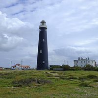 Buy canvas prints of Dungeness lighthouse  by Diana Mower