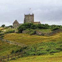 Buy canvas prints of  Uphill Church by Diana Mower