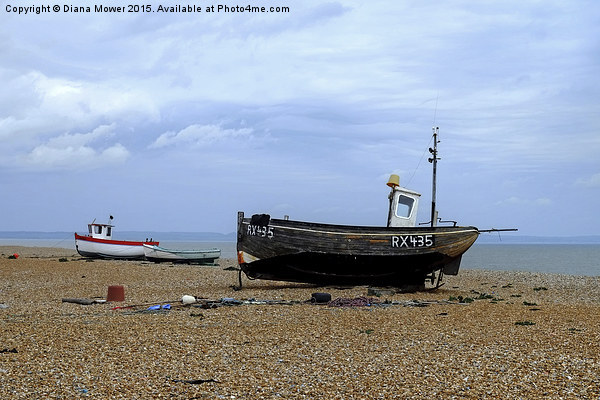  Dungeness Fishing Boats Picture Board by Diana Mower