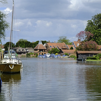 Buy canvas prints of The  river Waveney Beccles  by Diana Mower