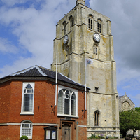 Buy canvas prints of The Bell Tower Beccles  by Diana Mower
