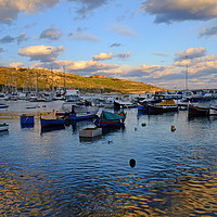 Buy canvas prints of Gozo Harbour evening by Diana Mower