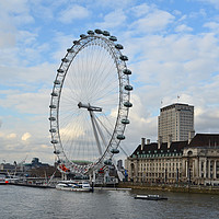 Buy canvas prints of The London Eye by Diana Mower