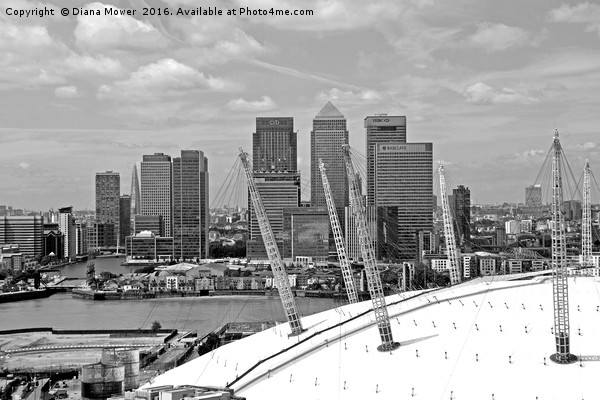 London skyline  02 arena Picture Board by Diana Mower