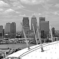 Buy canvas prints of London skyline  02 arena by Diana Mower