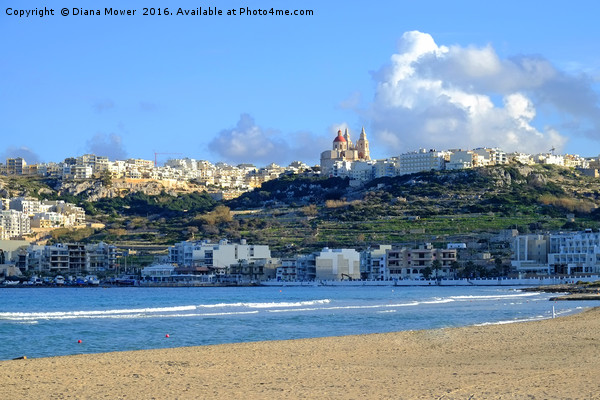 Mellieha bay Malta Picture Board by Diana Mower