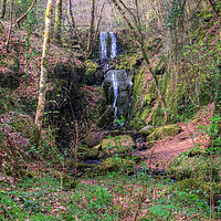 Buy canvas prints of Clampit Falls, Devon. by Diana Mower