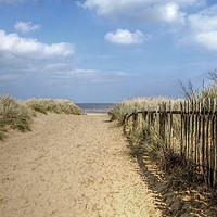 Buy canvas prints of Mablethorpe beach Lincolnshire by Diana Mower
