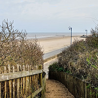Buy canvas prints of Mablethorpe beach Lincolnshire by Diana Mower