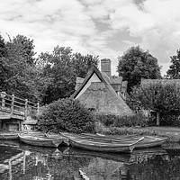 Buy canvas prints of Row boats at Flatford by Diana Mower