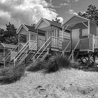 Buy canvas prints of Wells Beach Huts by Diana Mower