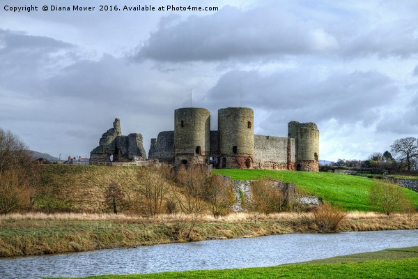 Rhuddlan Castle Picture Board by Diana Mower