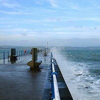 Buy canvas prints of Weymouth Stone Pier  by Diana Mower