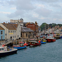 Buy canvas prints of Weymouth Harbour early evening by Diana Mower