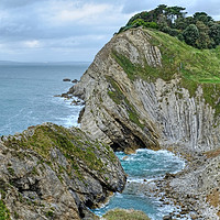 Buy canvas prints of  Stair Hole, Lulworth Cove.  by Diana Mower