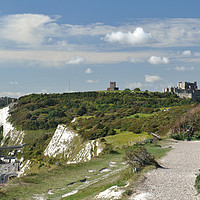 Buy canvas prints of Dover Cliffs by Diana Mower