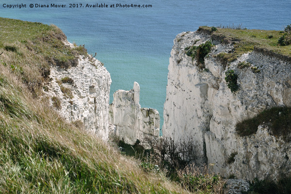 The Crumbling Dover Cliffs Picture Board by Diana Mower