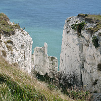 Buy canvas prints of The Crumbling Dover Cliffs by Diana Mower