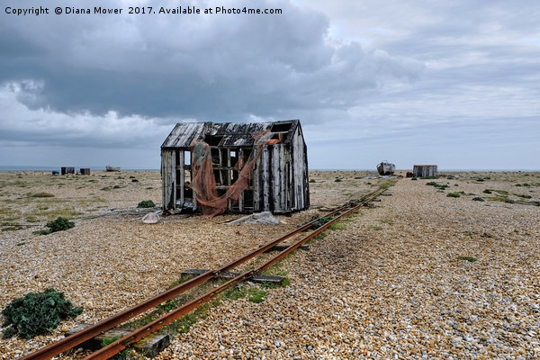 Stormy Dungeness Picture Board by Diana Mower