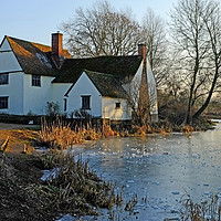 Buy canvas prints of Willy Lott’s House in Winter by Diana Mower