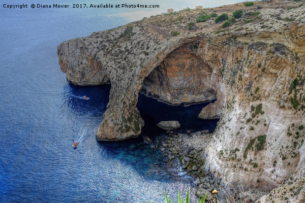 The Blue Grotto Malta  Picture Board by Diana Mower