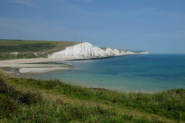 The Seven Sisters and Cuckmere Beach Picture Board by Diana Mower