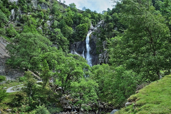 Aber Falls Snowdonia Picture Board by Diana Mower