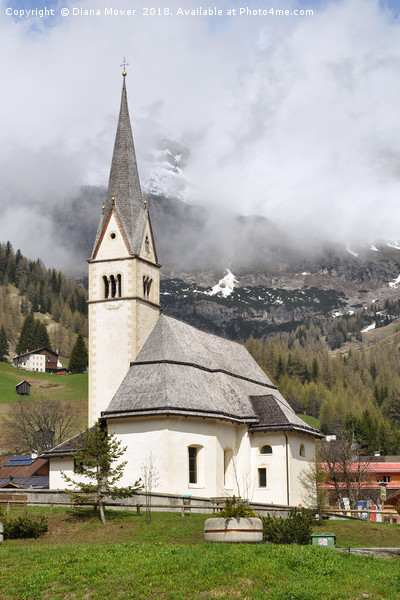 Alpine Church Picture Board by Diana Mower