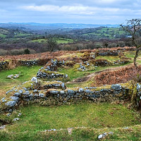 Buy canvas prints of Hound Tor Medieval village by Diana Mower