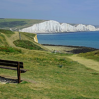 Buy canvas prints of Seven Sisters Seat by Diana Mower