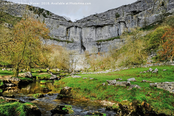 Malham Cove Picture Board by Diana Mower