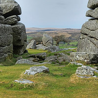 Buy canvas prints of Combestone Tor by Diana Mower