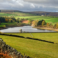 Buy canvas prints of Lower Laithe Reservoir by Diana Mower