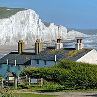 Buy canvas prints of The Seven Sisters panorama by Diana Mower