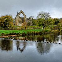 Buy canvas prints of Bolton Priory Ruins Wharfedale by Diana Mower