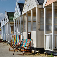 Buy canvas prints of Southwold Deckchairs by Diana Mower