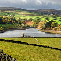 Buy canvas prints of Lower Laithe Reservoir Yorkshire by Diana Mower
