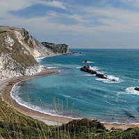 Buy canvas prints of Man O' War Bay and the Jurassic Coast by Diana Mower