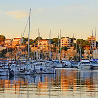 Buy canvas prints of  Evening in Porto Cristo Harbour by Diana Mower