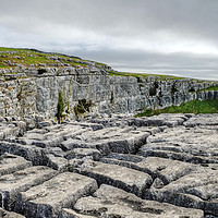 Buy canvas prints of Limestone Pavement above Malham Cove by Diana Mower