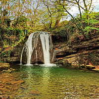 Buy canvas prints of  Janets Foss Waterfall by Diana Mower