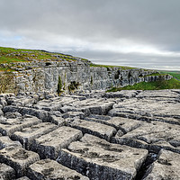 Buy canvas prints of Limestone Pavement above Malham Cove by Diana Mower