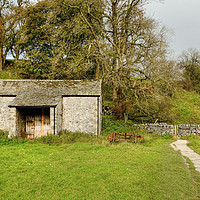 Buy canvas prints of Old Stone Barn Malham  by Diana Mower