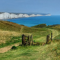 Buy canvas prints of The Seven Sisters Sussex by Diana Mower