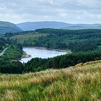 Buy canvas prints of Cantref Reservoir Brecon Beacons by Diana Mower
