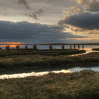 Buy canvas prints of Mersea Island Silhouettes by Diana Mower