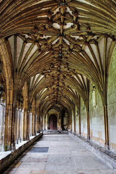 Canterbury Cathedral Cloisters Picture Board by Diana Mower