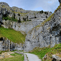 Buy canvas prints of Gordale Scar Yorkshire by Diana Mower