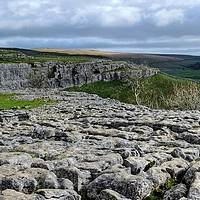 Buy canvas prints of Limestone Pavement Malham  by Diana Mower